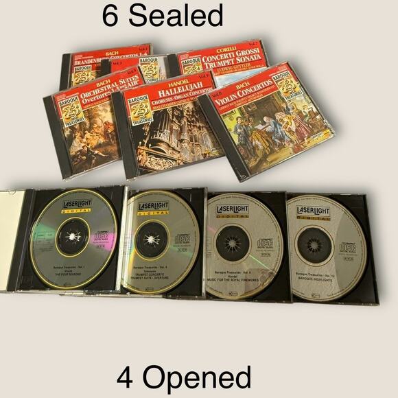 Baroque Treasuries 10 CD Set 1990 Classical Music Laserlight Digital Partly New - Picture 11 of 11